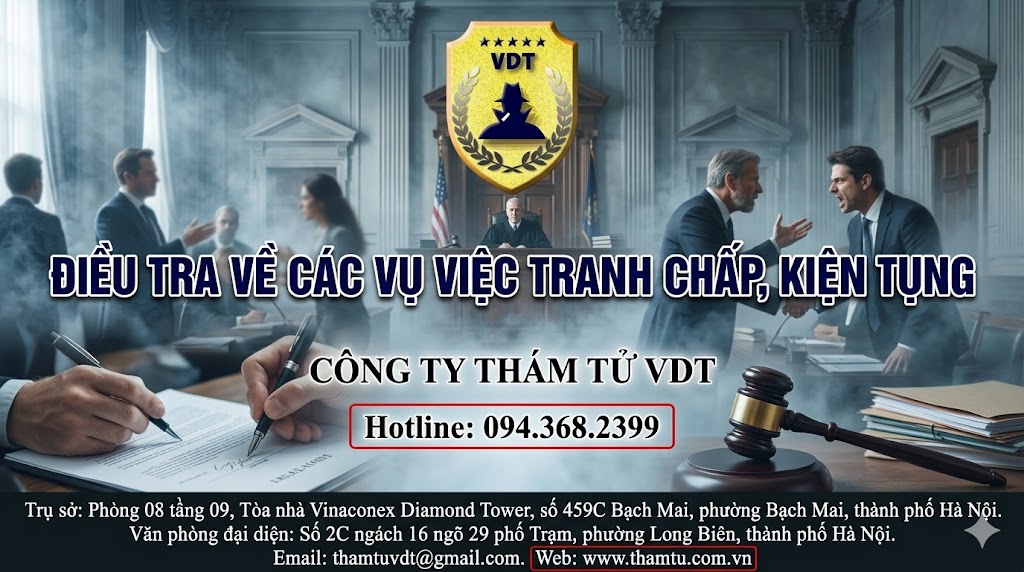 Điều tra về các vụ việc tranh chấp, kiện tụng: Thu thập thông tin về các vụ việc tranh chấp, kiện tụng mà công ty đã hoặc đang tham gia