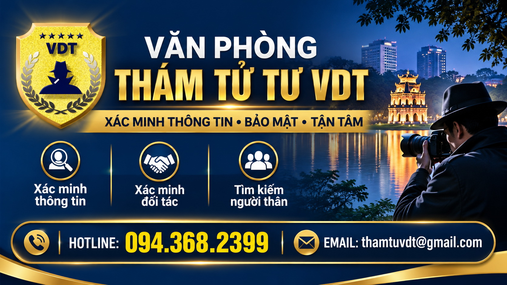 Tìm kiếm văn phòng thám tử tư VDT để thuê dịch vụ xác minh thông tin